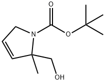 tert-butyl 2-(hydroxymethyl)-2-methyl-2,5-dihydro-1H-pyrrol e-1-carboxylate 结构式