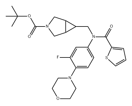 3-Azabicyclo[3.1.0]hexane-3-carboxylic acid, 6-[[[3-fluoro-4-(4-morpholinyl)phenyl](2-thienylcarbonyl)amino]methyl]-, 1,1-dimethylethyl ester