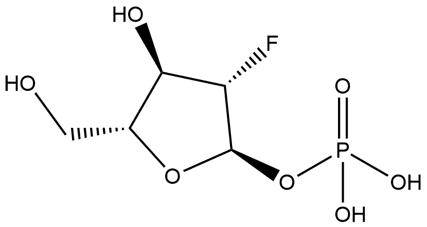 α-D-Arabinofuranose, 2-deoxy-2-fluoro-, 1-(dihydrogen phosphate),850883-62-4,结构式