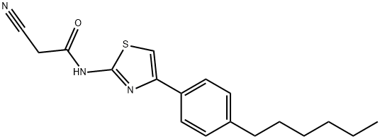 Acetamide, 2-cyano-N-[4-(4-hexylphenyl)-2-thiazolyl]- Structure