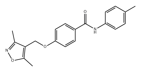 Benzamide, 4-[(3,5-dimethyl-4-isoxazolyl)methoxy]-N-(4-methylphenyl)- 化学構造式