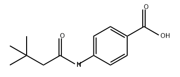 Benzoic acid, 4-[(3,3-dimethyl-1-oxobutyl)amino]- 化学構造式