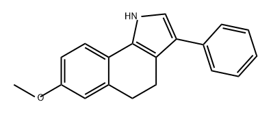 1H-Benz[g]indole, 4,5-dihydro-7-methoxy-3-phenyl-,851366-70-6,结构式