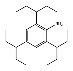 Benzenamine, 2,4,6-tris(1-ethylpropyl)- 结构式