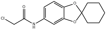2-氯-N-(螺[苯并[D][1,3]二氧戊环-2,1'-环己烷]-5-基)乙酰胺 结构式