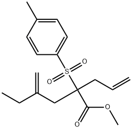 Hexanoic acid, 4-methylene-2-[(4-methylphenyl)sulfonyl]-2-(2-propen-1-yl)-, methyl ester
