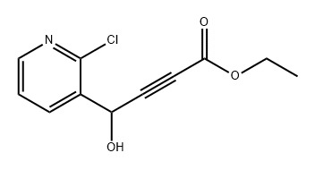 2-Butynoic acid, 4-(2-chloro-3-pyridinyl)-4-hydroxy-, ethyl ester 结构式