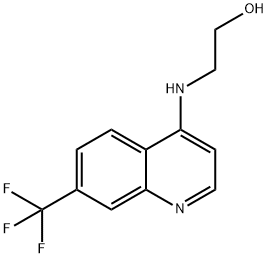 2-((7-(Trifluoromethyl)quinolin-4-yl)amino)ethanol 化学構造式