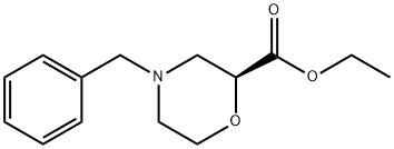2-Morpholinecarboxylic acid, 4-(phenylmethyl)-, ethyl ester, (2S)- Structure