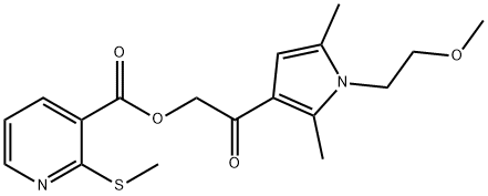 2-[1-(2-methoxyethyl)-2,5-dimethyl-1H-pyrrol-3-yl]- 2-oxoethyl 2-(methylsulfanyl)pyridine-3-carboxylate Struktur