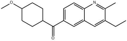 Methanone, (3-ethyl-2-methyl-6-quinolinyl)(4-methoxycyclohexyl)- Structure