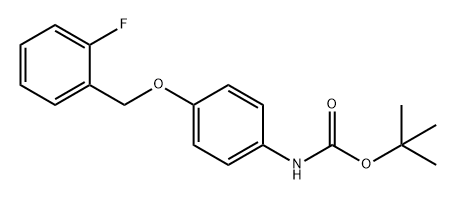 Carbamic acid, N-[4-[(2-fluorophenyl)methoxy]phenyl]-, 1,1-dimethylethyl ester Struktur