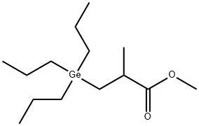 Propanoic acid, 2-methyl-3-(tripropylgermyl)-, methyl ester Structure