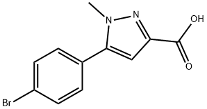 5-(4-溴苯基)-1-甲基-1H-吡唑-3-羧酸,852815-32-8,结构式