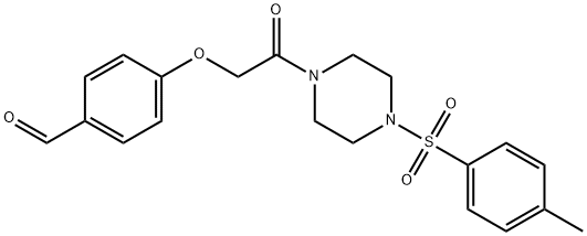 4-{2-[4-(4-methylbenzenesulfonyl)piperazin-1-yl]-2 -oxoethoxy}benzaldehyde Struktur