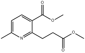 2-Pyridinepropanoic acid, 3-(methoxycarbonyl)-6-methyl-, methyl ester 化学構造式