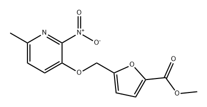 2-Furancarboxylic acid, 5-[[(6-methyl-2-nitro-3-pyridinyl)oxy]methyl]-, methyl ester|5-[(6-甲基-2-硝基吡啶-3-基)氧基甲基]呋喃-2-羧酸甲酯