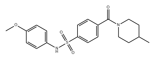 Benzenesulfonamide, N-(4-methoxyphenyl)-4-[(4-methyl-1-piperidinyl)carbonyl]- Structure