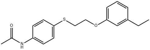 N-[4-[2-(3-乙基苯氧基)乙硫基]苯基]乙酰胺, 853697-09-3, 结构式