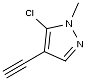 5-氯-4-乙炔基-1-甲基-1H-吡唑 结构式