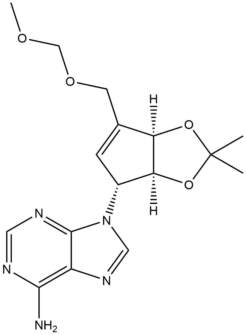 9H-Purin-6-amine, 9-[3a,6a-dihydro-6-[(methoxymethoxy)methyl]-2,2-dimethyl-4H-cyclopenta-1,3-dioxol-4-yl]-, [3aS-(3aα,4α,6aα)]- (9CI)