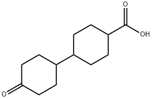 [1,1'-Bicyclohexyl]-4-carboxylic acid, 4'-oxo- 化学構造式