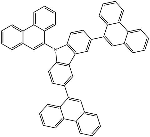 9H-Carbazole, 3,6,9-tri-9-phenanthrenyl- Structure