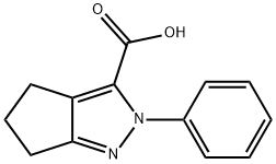 2,4,5,6-Tetrahydro-2-phenyl-3-cyclopentapyrazolecarboxylic acid 结构式