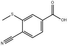 Benzoic acid, 4-cyano-3-(methylthio)- 化学構造式