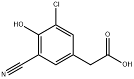 Benzeneacetic acid, 3-chloro-5-cyano-4-hydroxy- Structure