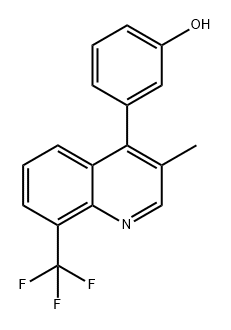 Phenol, 3-[3-methyl-8-(trifluoromethyl)-4-quinolinyl]- Struktur