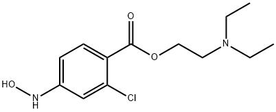 Benzoic acid, 2-chloro-4-(hydroxyamino)-, 2-(diethylamino)ethyl ester 化学構造式