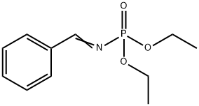 Phosphoramidic acid, N-(phenylmethylene)-, diethyl ester Structure