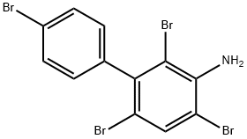 [1,1'-Biphenyl]-3-amine, 2,4,4',6-tetrabromo- 化学構造式