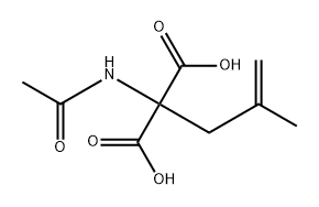 Propanedioic acid, 2-(acetylamino)-2-(2-methyl-2-propen-1-yl)- 化学構造式