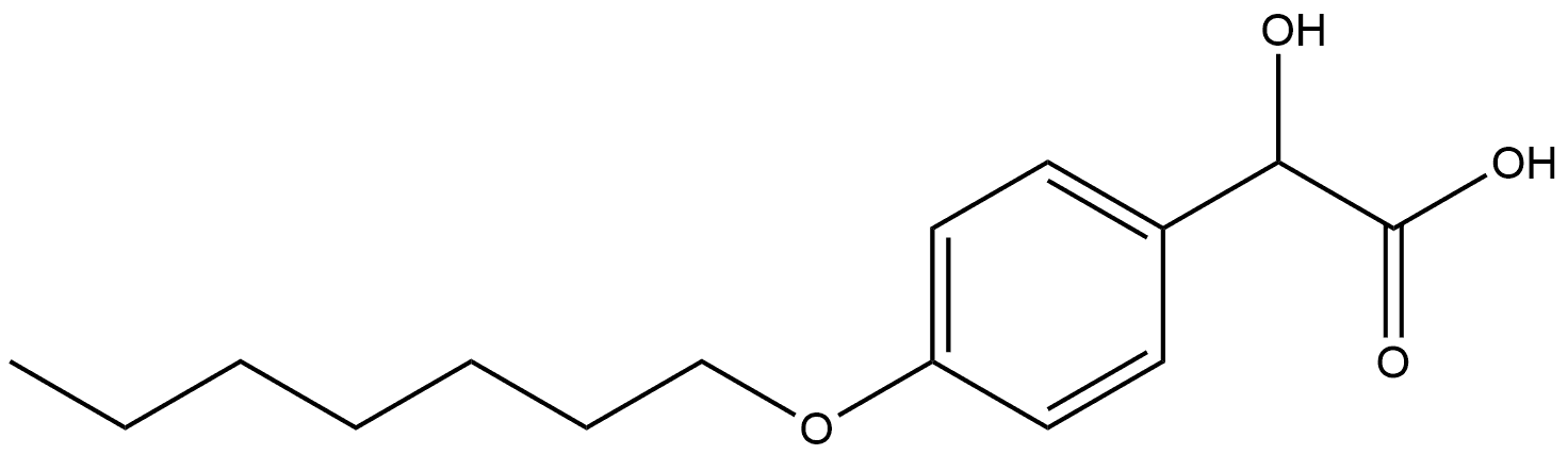 4-(Heptyloxy)-α-hydroxybenzeneacetic acid 结构式