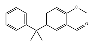 Benzaldehyde, 2-methoxy-5-(1-methyl-1-phenylethyl)- Structure