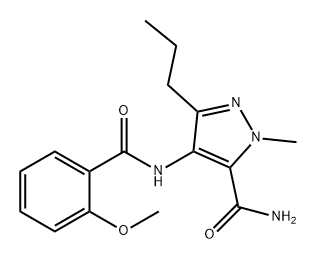 1H-Pyrazole-5-carboxamide, 4-[(2-methoxybenzoyl)amino]-1-methyl-3-propyl- 化学構造式