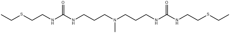 N,N-di-(Ethyl thioethane aminocarbamoyl-aminopropane)aminomethane Struktur