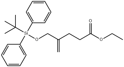 4-Pentenoic acid, 4-[[[(1,1-dimethylethyl)diphenylsilyl]oxy]methyl]-, ethyl ester 化学構造式