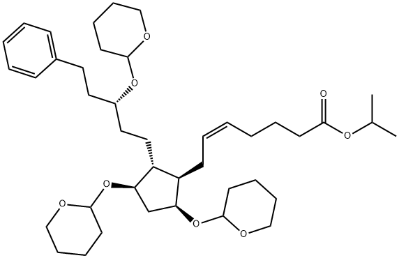 5-Heptenoic acid, 7-[(1R,2R,3R,5S)-2-[(3R)-5-phenyl-3-[(tetrahydro-2H-pyran-2-yl)oxy]pentyl]-3,5-bis[(tetrahydro-2H-pyran-2-yl)oxy]cyclopentyl]-, 1-methylethyl ester, (5Z)-