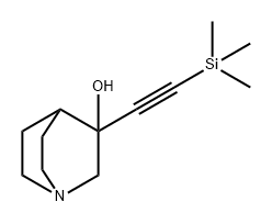 1-Azabicyclo[2.2.2]octan-3-ol, 3-[2-(trimethylsilyl)ethynyl]- Structure