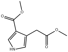 1H-Pyrrole-3-acetic acid, 4-(methoxycarbonyl)-, methyl ester Struktur