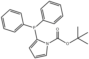 1H-Pyrrole-1-carboxylic acid, 2-(diphenylphosphino)-, 1,1-dimethylethyl ester Structure