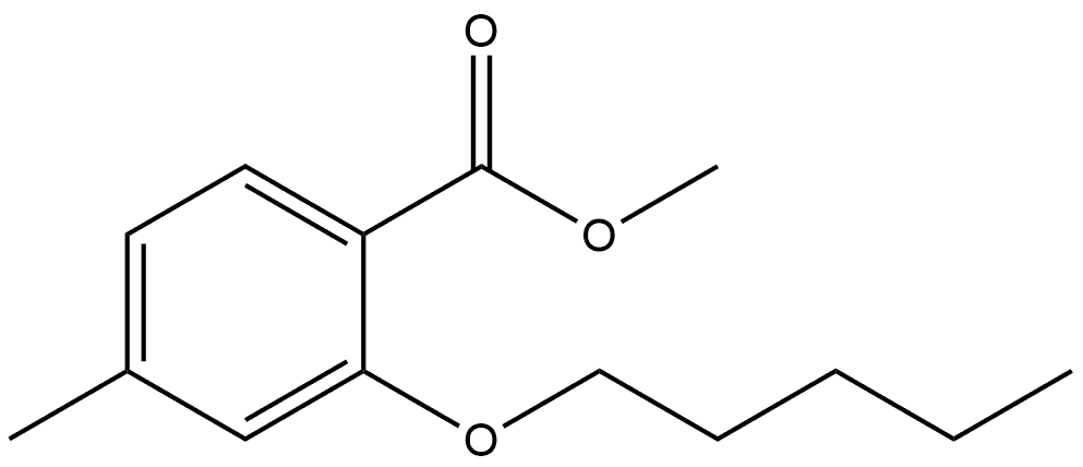 Methyl 4-methyl-2-(pentyloxy)benzoate Struktur