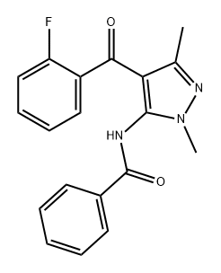Benzamide, N-[4-(2-fluorobenzoyl)-1,3-dimethyl-1H-pyrazol-5-yl]-,85723-94-0,结构式
