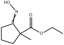 Cyclopentanecarboxylic acid, 2-(hydroxyimino)-1-methyl-, ethyl ester Structure