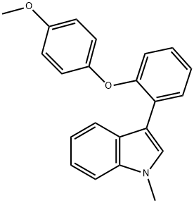 1H-Indole, 3-[2-(4-methoxyphenoxy)phenyl]-1-methyl- Structure