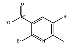 2,5-二溴-6-甲基-3-硝基吡啶,857432-55-4,结构式