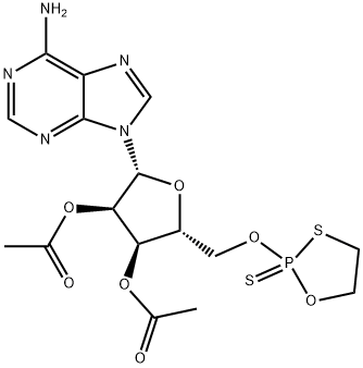 Adenosine, 5'-O-(2-sulfido-1,3,2-oxathiaphospholan-2-yl)-, 2',3'-diacetate